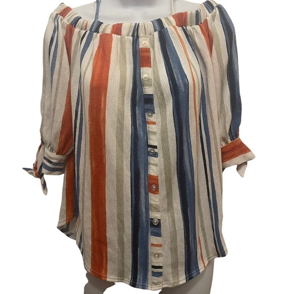 BCX Striped Top Multicolored size XS - Picture 1 of 6